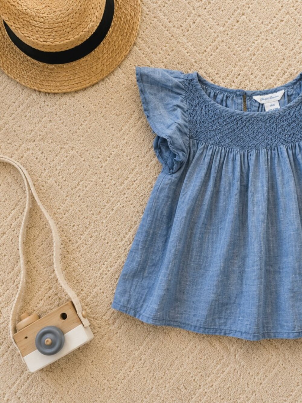 Ralph Lauren Light Blue Chambray Girl's Dress